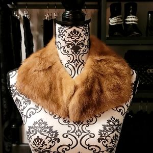 LAST CALL SALE - Antique Satin Lined Mink Fur Collar